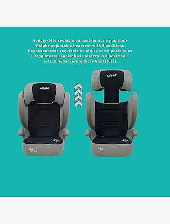 Siège auto rehausseur i-size 100-150 cm groupe 2/3 isofix - bogota - nania