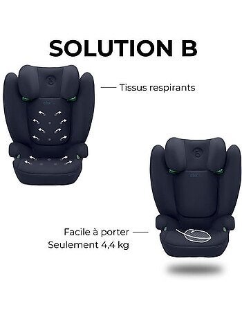 Siège auto rehausseur i-size 100-150 cm groupe 2/3 isofix - solution b i-fix - cbx by cybex