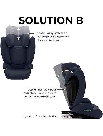 Siège auto rehausseur i-size 100-150 cm groupe 2/3 isofix - solution b i-fix - cbx by cybex