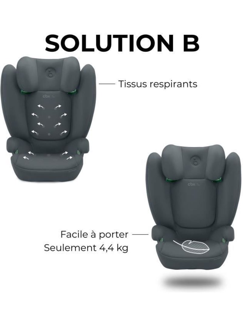 Siège auto rehausseur i-size 100-150 cm groupe 2/3 isofix - solution b i-fix - cbx by cybex Gris - Kiabi