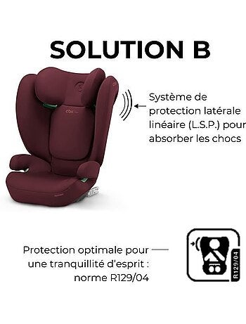 Siège auto rehausseur i-size 100-150 cm groupe 2/3 isofix - solution b i-fix - cbx by cybex