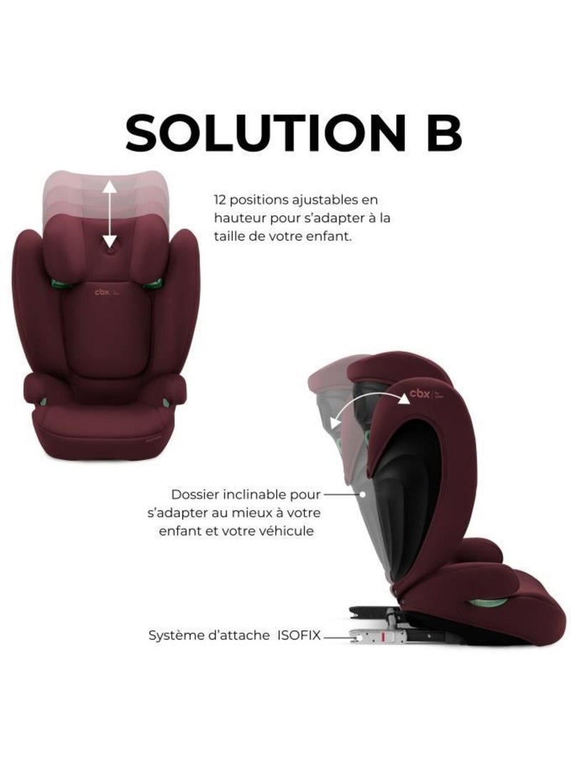 Siège auto rehausseur i-size 100-150 cm groupe 2/3 isofix - solution b i-fix - cbx by cybex Rouge - Kiabi