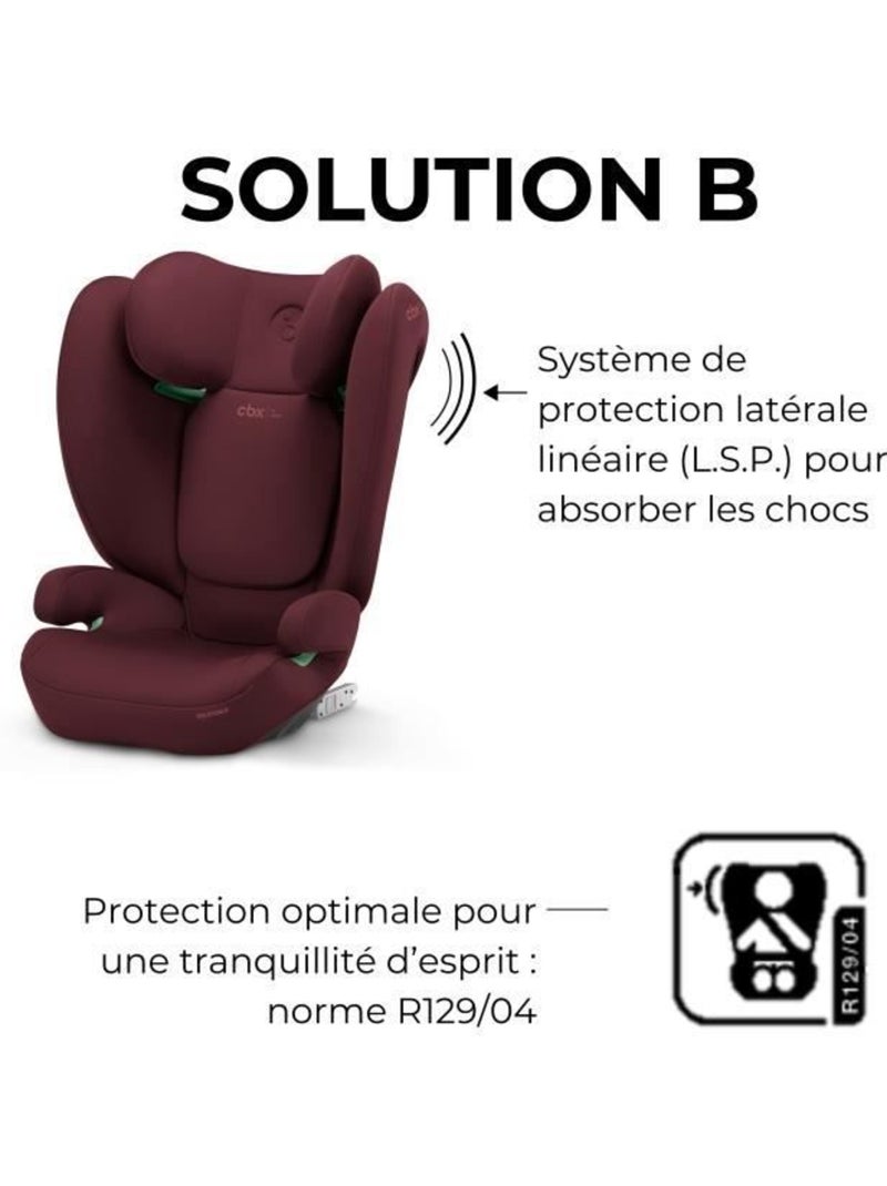 Siège auto rehausseur i-size 100-150 cm groupe 2/3 isofix - solution b i-fix - cbx by cybex Rouge - Kiabi