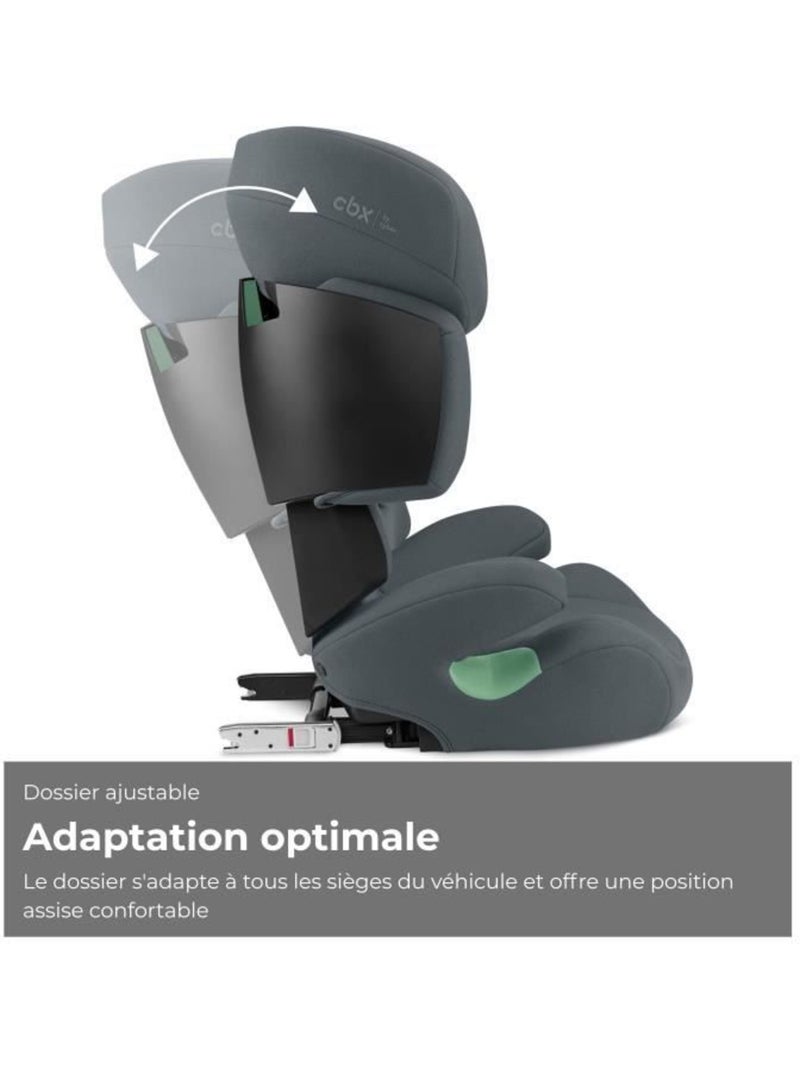 Siège auto rehausseur i-size 100-150 cm groupe 2/3 isofix - solution x i-fix - cbx by cybex Gris - Kiabi