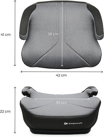 Siège Auto Rehausseur Kinderkraft I-BOOST 2 i-Size 125-150 cm avec Accoudoirs et Housse Lavable