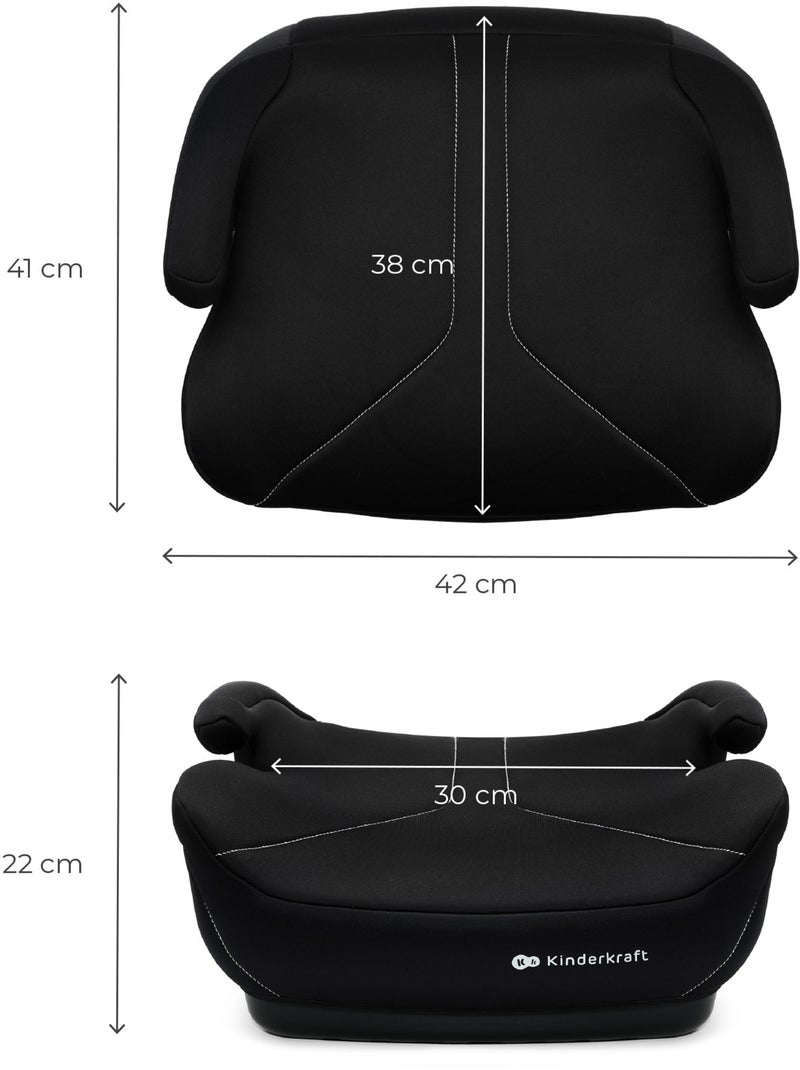 Siège Auto Rehausseur Kinderkraft I-BOOST 2 i-Size 125-150 cm avec Accoudoirs et Housse Lavable Noir - Kiabi
