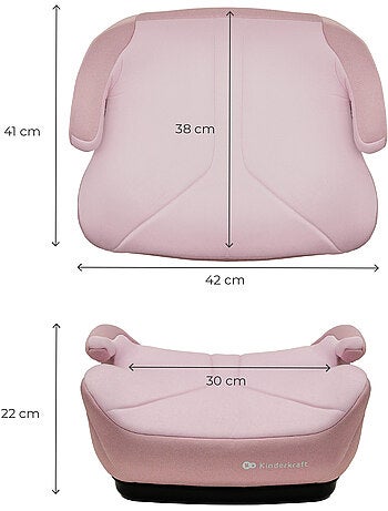 Siège Auto Rehausseur Kinderkraft I-BOOST 2 i-Size 125-150 cm avec Accoudoirs et Housse Lavable