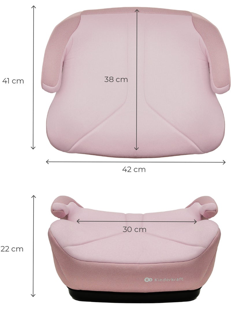 Siège Auto Rehausseur Kinderkraft I-BOOST 2 i-Size 125-150 cm avec Accoudoirs et Housse Lavable Rose - Kiabi