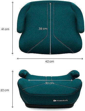Siège Auto Rehausseur Kinderkraft I-BOOST 2 i-Size 125-150 cm avec Accoudoirs et Housse Lavable