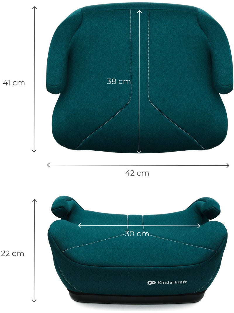 Siège Auto Rehausseur Kinderkraft I-BOOST 2 i-Size 125-150 cm avec Accoudoirs et Housse Lavable Vert - Kiabi