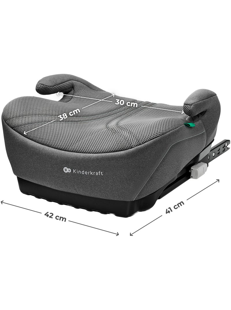 Siège Auto Rehausseur Kinderkraft I-BOOST 2 PRO i-Size avec ISOFIX, AIR FLOW et Accoudoirs Gris - Kiabi