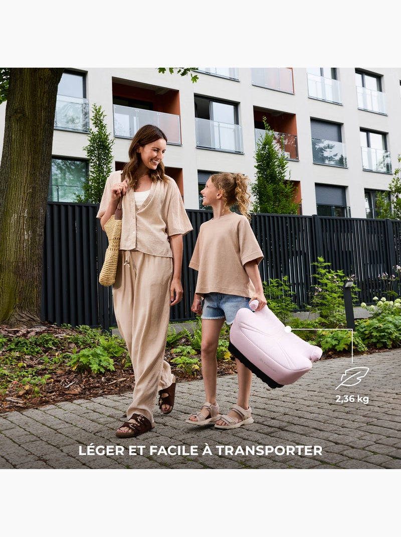 Siège Auto Rehausseur Kinderkraft I-BOOST 2 PRO i-Size avec ISOFIX, AIR FLOW et Accoudoirs Rose - Kiabi