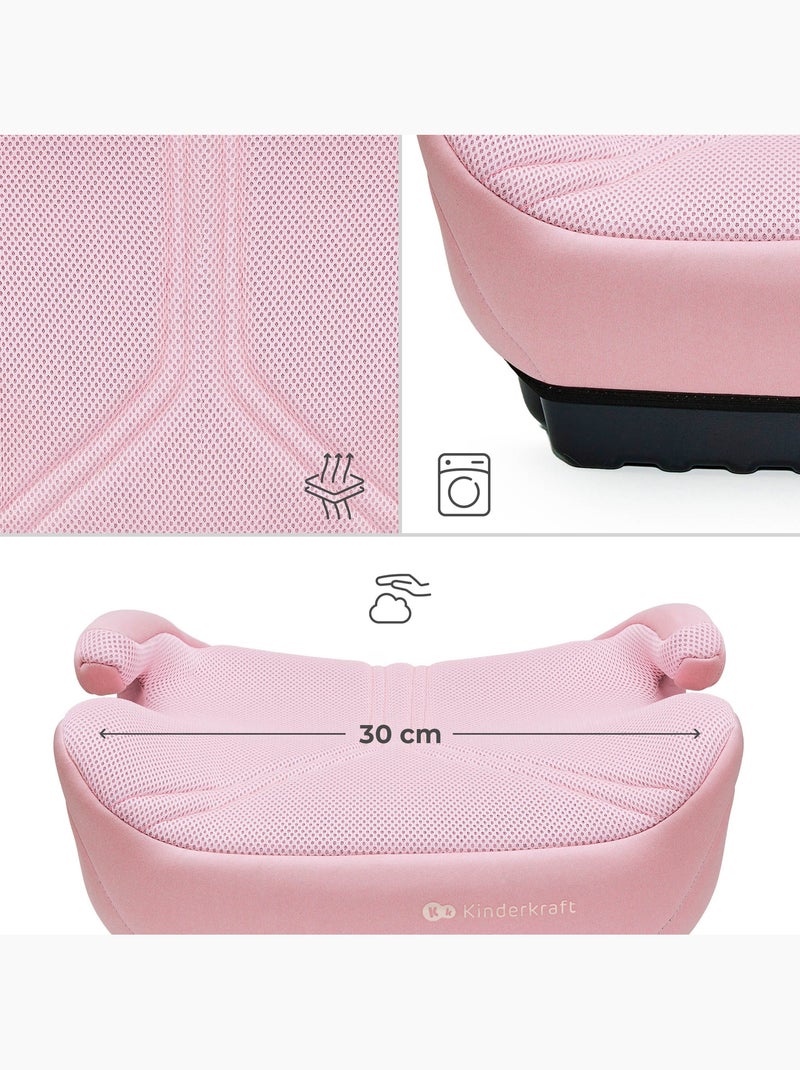 Siège Auto Rehausseur Kinderkraft I-BOOST 2 PRO i-Size avec ISOFIX, AIR FLOW et Accoudoirs Rose - Kiabi