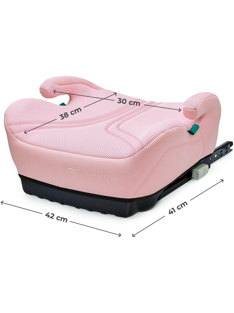 Siège Auto Rehausseur Kinderkraft I-BOOST 2 PRO i-Size avec ISOFIX, AIR FLOW et Accoudoirs Rose - Kiabi
