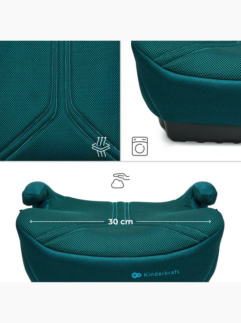 Siège Auto Rehausseur Kinderkraft I-BOOST 2 PRO i-Size avec ISOFIX, AIR FLOW et Accoudoirs Vert - Kiabi