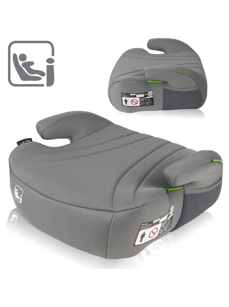 Siège auto rehausseur LIONELO Luuk i-Size - 125-150 cm - Groupe 2/3 (22-36 kg) - Léger Gris - Kiabi