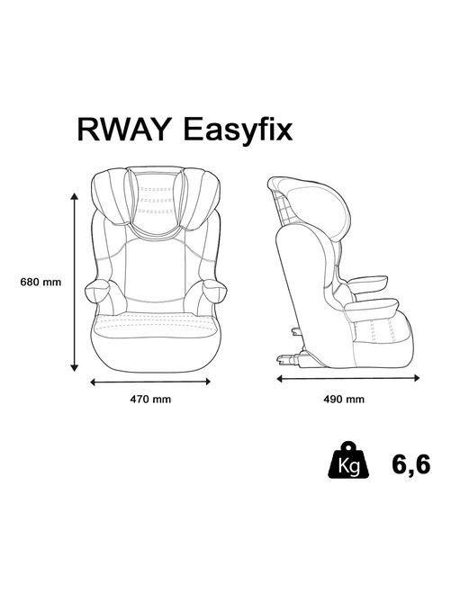 Siège Auto Rehausseur Rway Easyfix Groupe 2/3 (15-36kg) - Disney Cars - Kiabi