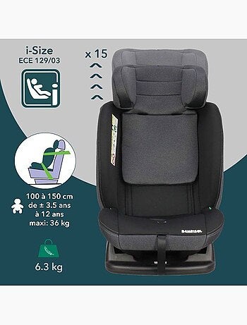 Siège auto réversible évolutif i-size 40-150 cm avec réducteur - ay913plusn - bambisol