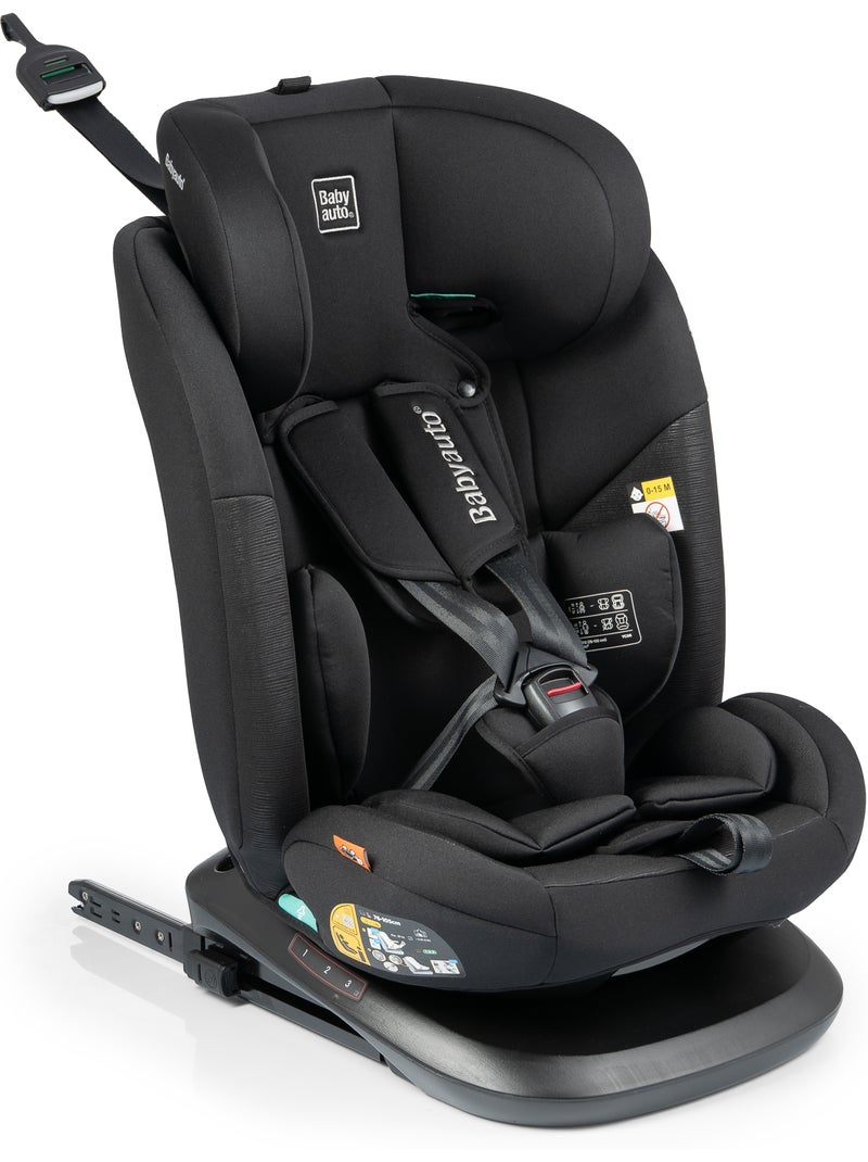 Siège auto Riva Ifix avec Top Tether Reclinable 76-150 cm Babyauto BLACK LINE Noir Noir - Kiabi