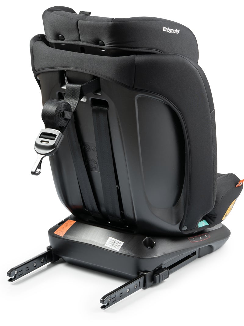 Siège auto Riva Ifix avec Top Tether Reclinable 76-150 cm Babyauto BLACK LINE Noir Noir - Kiabi