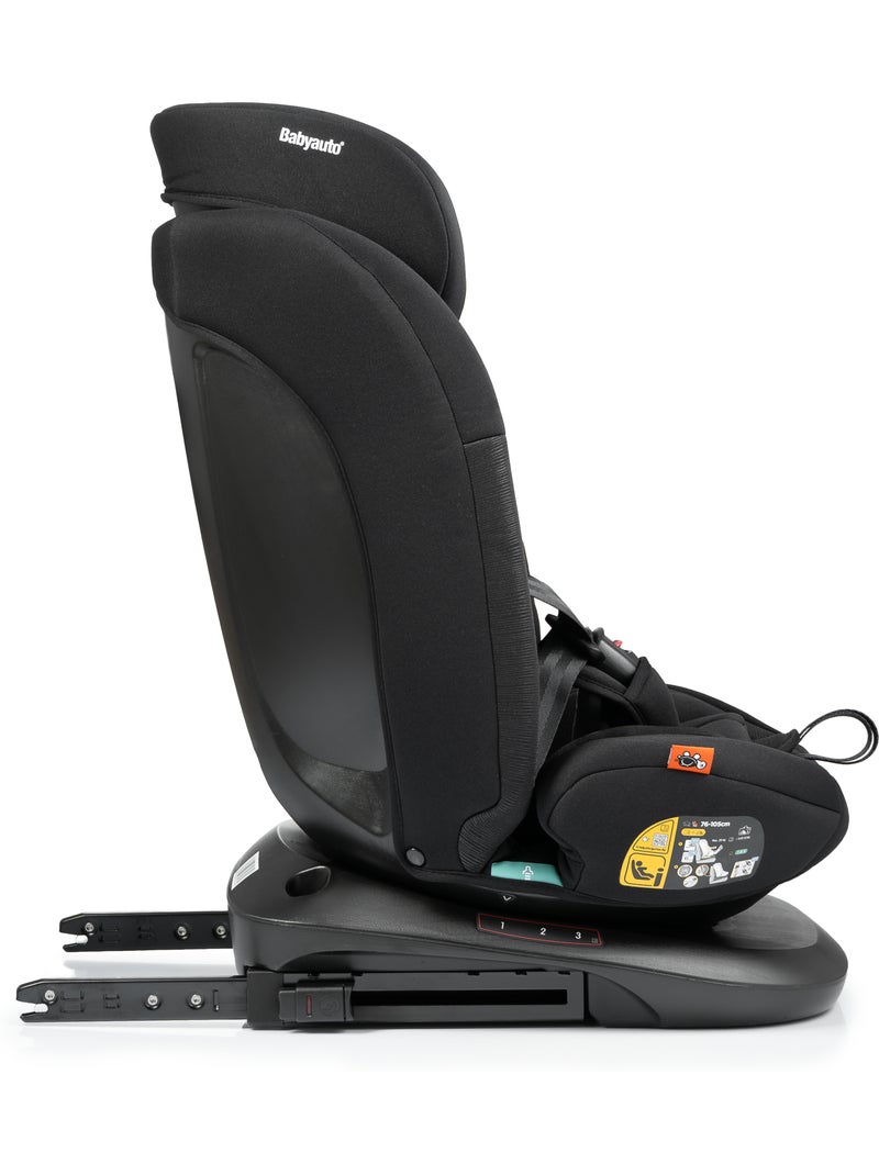 Siège auto Riva Ifix avec Top Tether Reclinable 76-150 cm Babyauto BLACK LINE Noir Noir - Kiabi