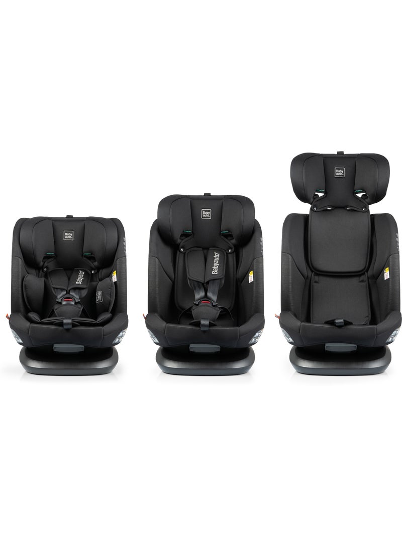 Siège auto Riva Ifix avec Top Tether Reclinable 76-150 cm Babyauto BLACK LINE Noir Noir - Kiabi