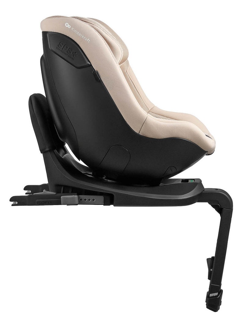 Siège auto rotatif i-size avec sécurité renforcée et inclinaison facile tissu Beige - Kiabi