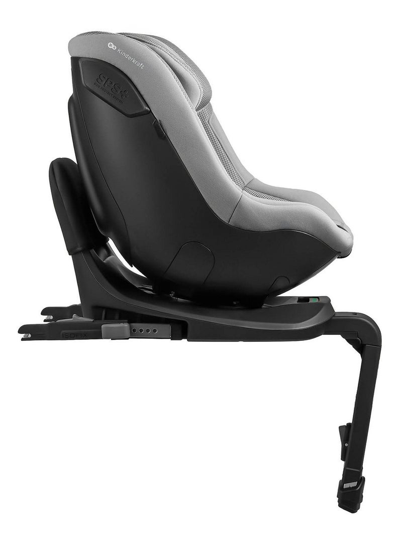 Siège auto rotatif i-size avec sécurité renforcée et inclinaison facile tissu Gris - Kiabi
