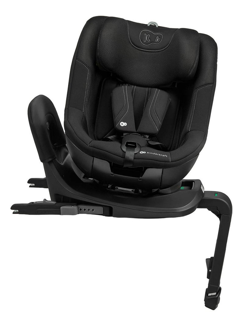 Siège auto rotatif i-size avec sécurité renforcée et inclinaison facile tissu Noir - Kiabi