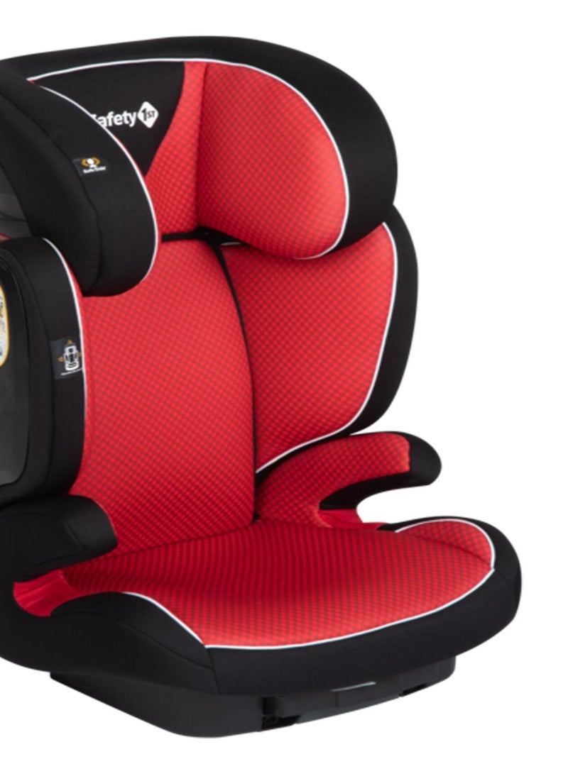Siège auto SAFETY 1ST Road Fix, Groupe 2/3, Isofix, Réglable en hauteur, Pixel Red Noir Rouge - Kiabi