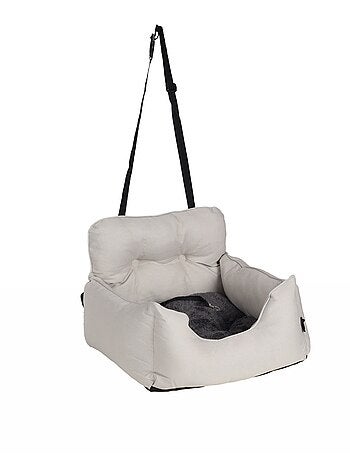 Siege auto voiture pour chien blanc