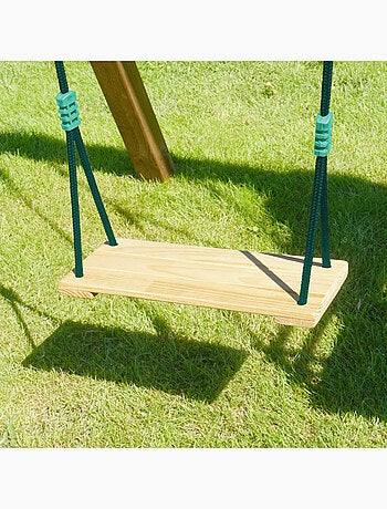 Siège balançoire bébé en bois pour portique