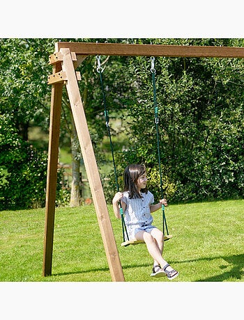 Siège balançoire bébé en bois pour portique