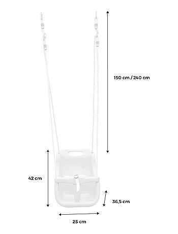 Siège balançoire bébé pour portique 2/2,5m Zéphyr