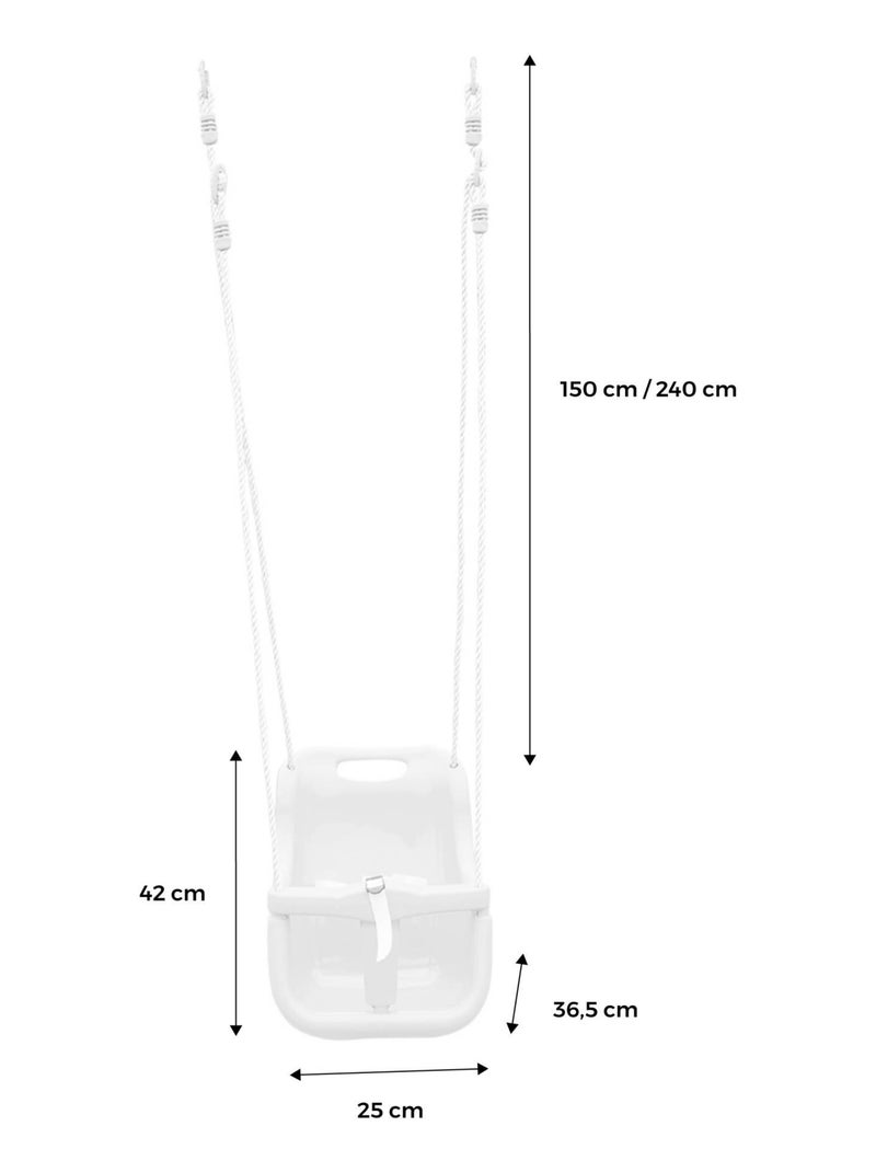 Siège balançoire bébé pour portique 2/2,5m Zéphyr Vert - Kiabi