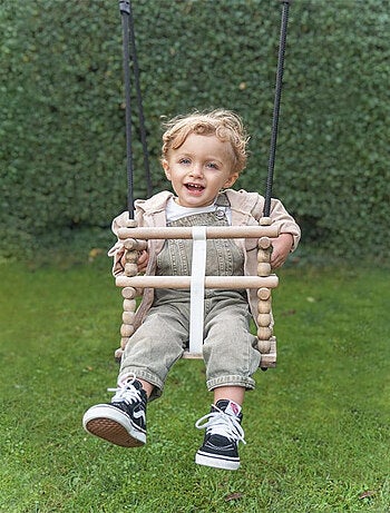 Siège balançoire en bois pour bébé