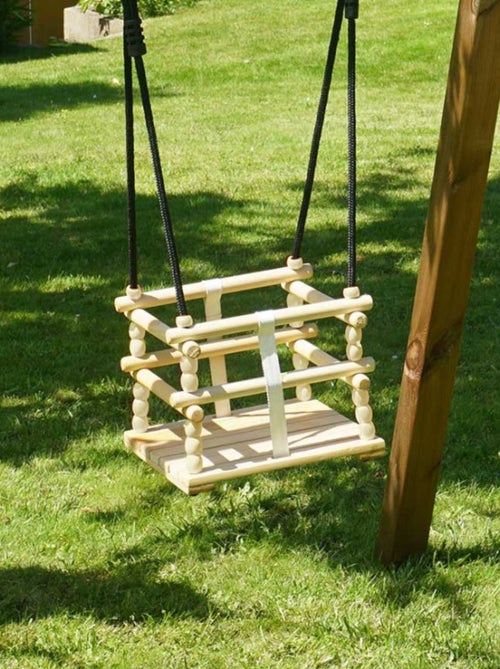 Siège balançoire en bois pour bébé - Kiabi