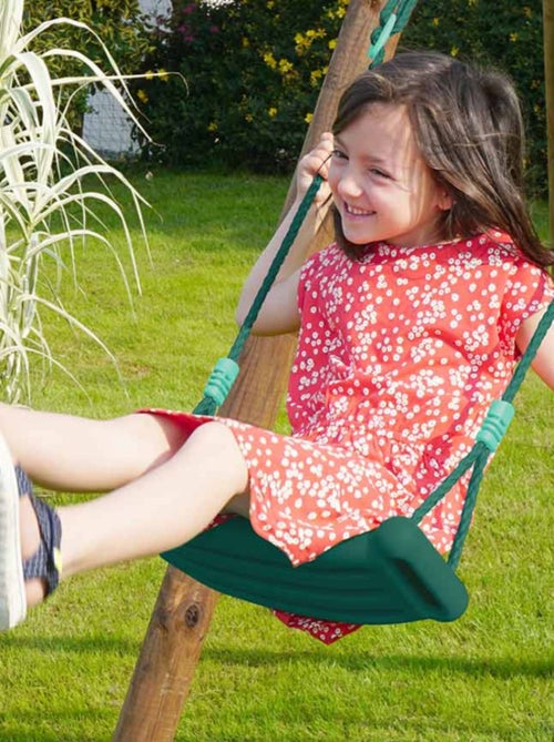 Siège balançoire plastique vert forêt pour portique bois enfant - Kiabi