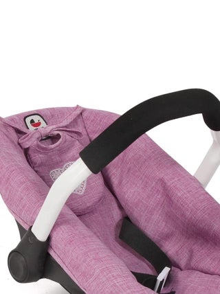 Siège de voiture pour poupées jean rose