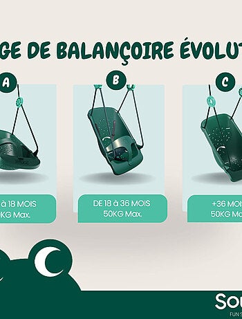 Siège évolutif bébé pour balançoire LILLY