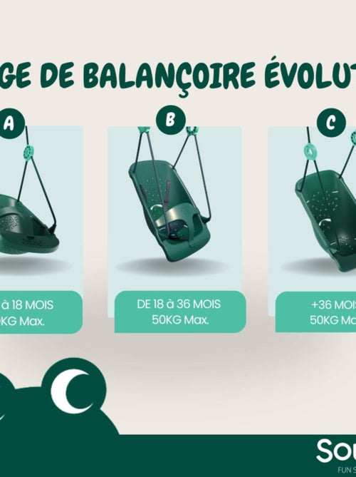 Siège évolutif bébé pour balançoire LILLY - Kiabi