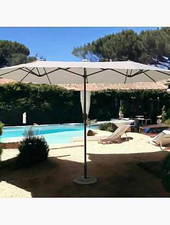 SIENA - Parasol double 2x4m gris