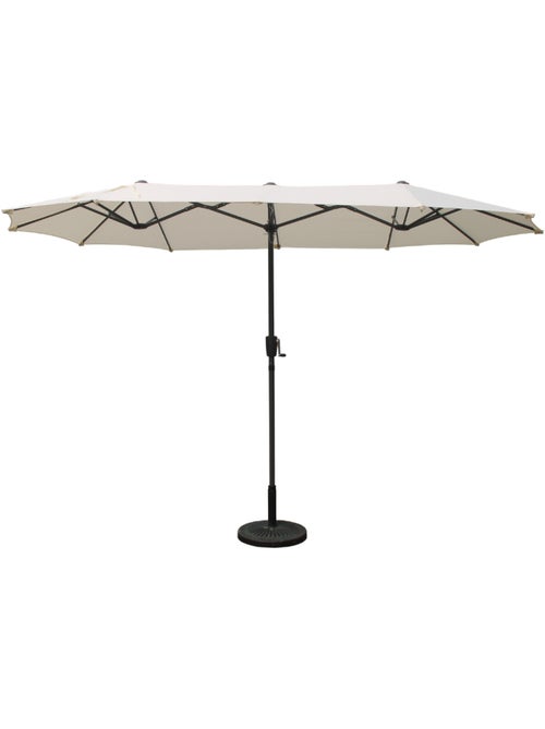 SIENA Parasol double gris droit ovale 2 x 3 m - Kiabi