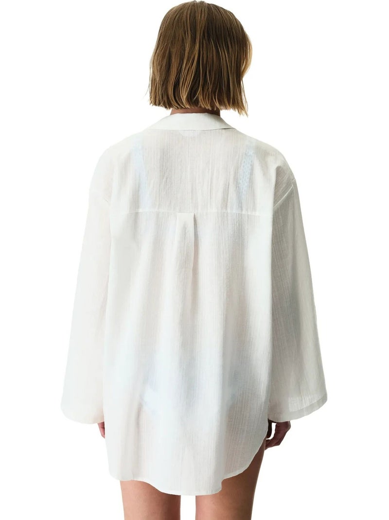 Sienna chemise à manches longues penti Blanc - Kiabi