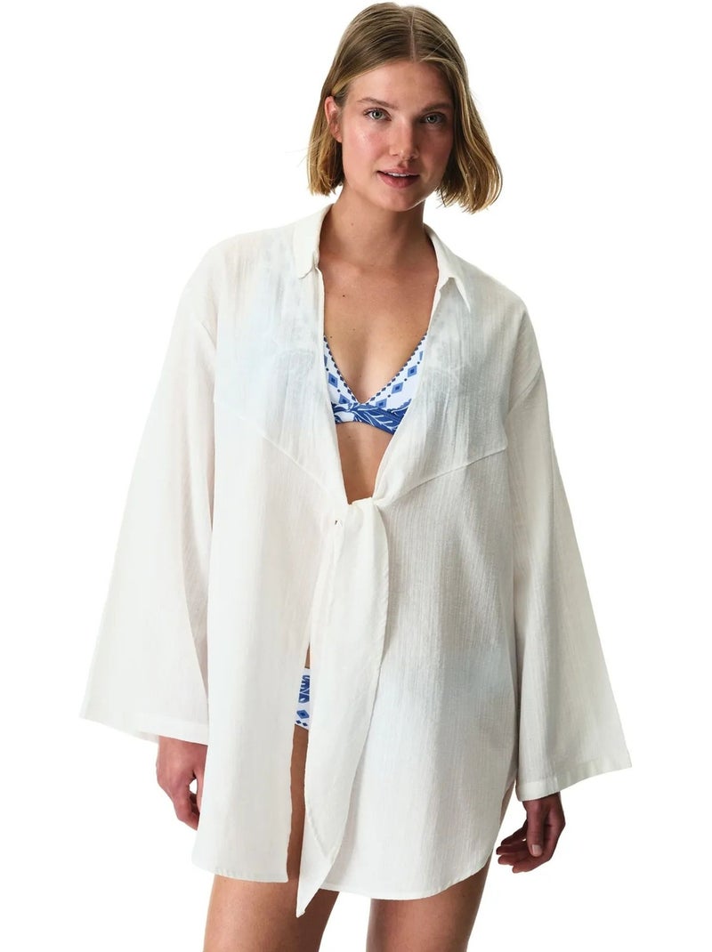 Sienna chemise à manches longues penti Blanc - Kiabi