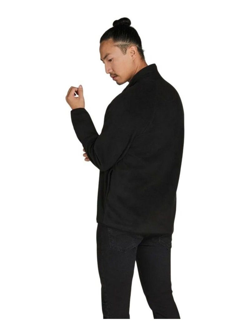 Signature - Veste polaire motif/style Zippé Noir - Kiabi