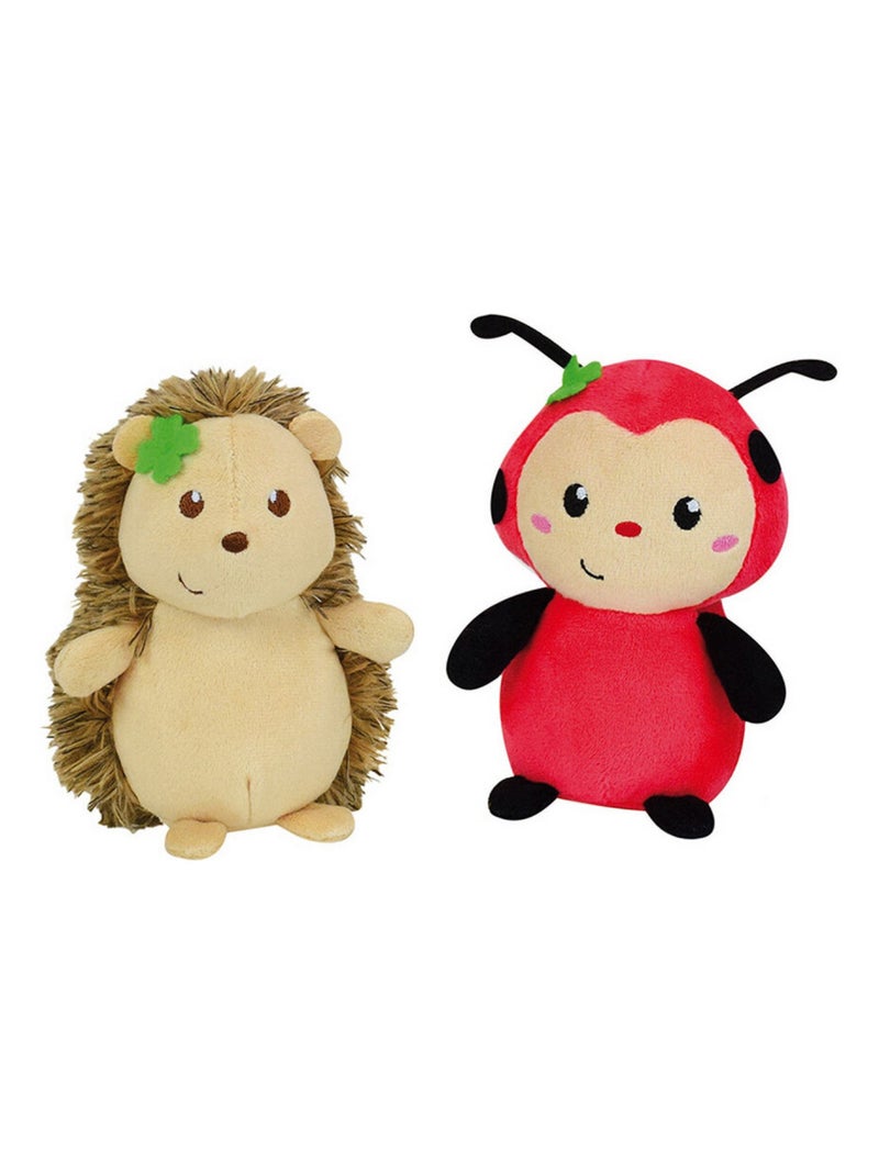 Silence ca pousse Lot de 2 pelucHes DANS POT Coccinnelle et Hérisson 15 cm Multicolore - Kiabi