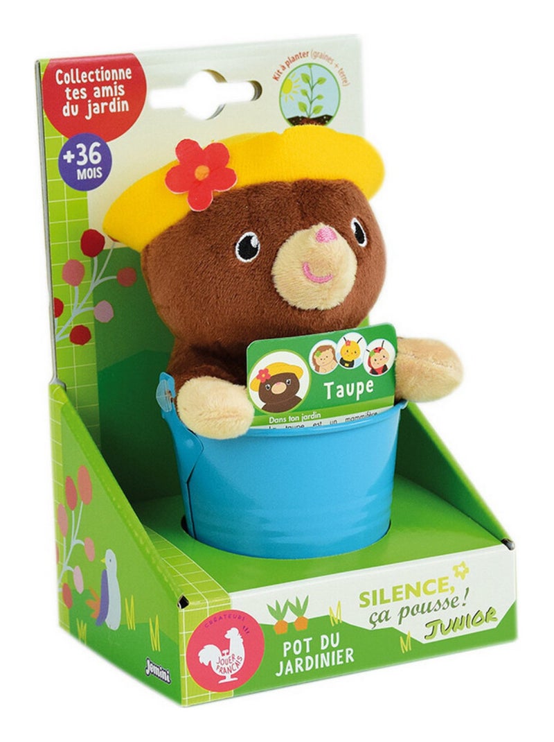 Silence ca pousse Lot de 2 pelucHes DANS POT Taupe et Abeille 15 cm Multicolore - Kiabi