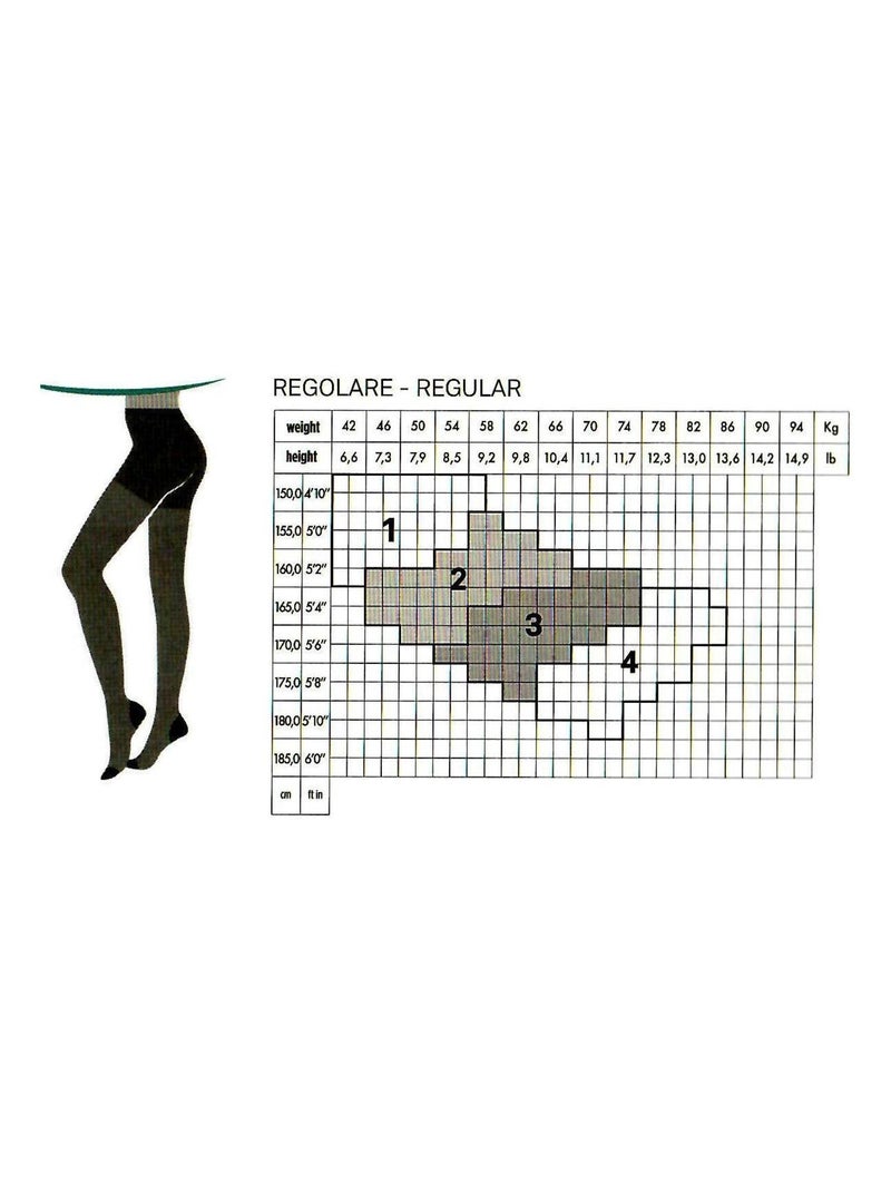 Silhouette 70 Derm  Compression Moyenne Noir - Kiabi