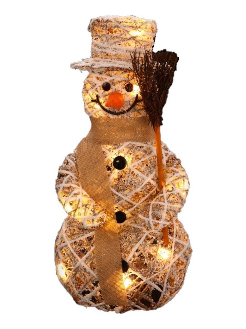 Silhouette de bonhomme de neige lumineux 10 Led Blanc - Kiabi